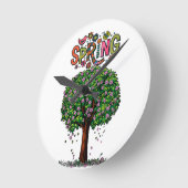 Artistic Spring Blossom Tree Graphic  Ronde Klok (Hoek)
