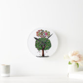 Artistic Spring Blossom Tree Graphic  Ronde Klok (Huis)