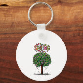 Artistic Spring Blossom Tree Graphic  Sleutelhanger (Voorkant)