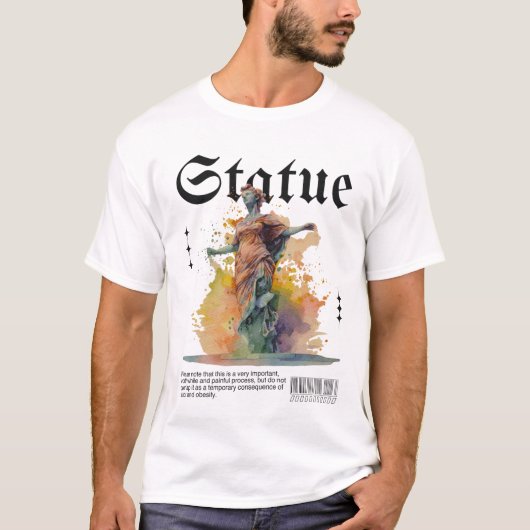 Artistic Statue Graphic T-shirt (Voorkant)