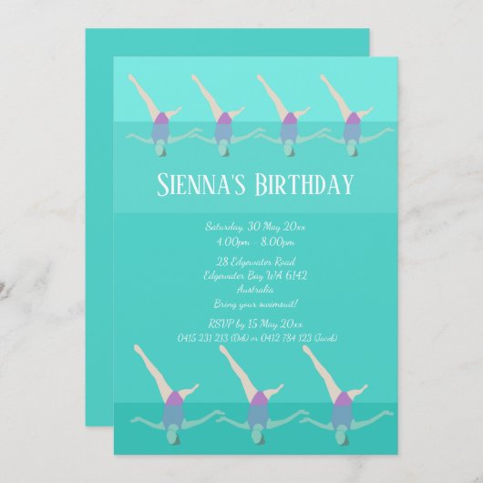 Artistic Swimming (Voorkant / Achterkant)