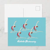 Artistic Swimming Briefkaart (Voorkant / Achterkant)