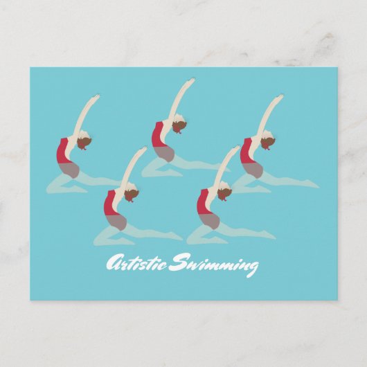Artistic Swimming Briefkaart (Voorkant)