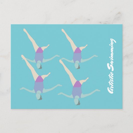 Artistic Swimming Briefkaart (Voorkant)