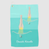 Artistic Swimming Golfhanddoek (Voorkant)