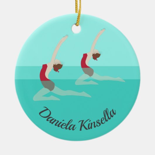Artistic Swimming Keramisch Ornament (Voorkant)