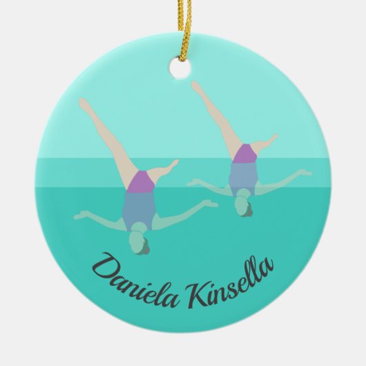 Artistic Swimming Keramisch Ornament (Voorkant)