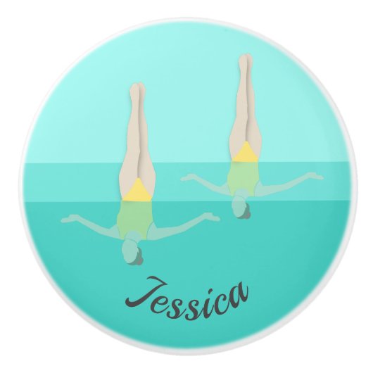 Artistic Swimming Keramische Knop (Voorkant)