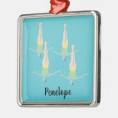 Artistic Swimming Metalen Ornament (Links)