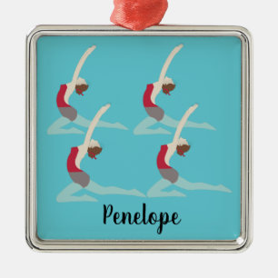 Artistic Swimming Metalen Ornament