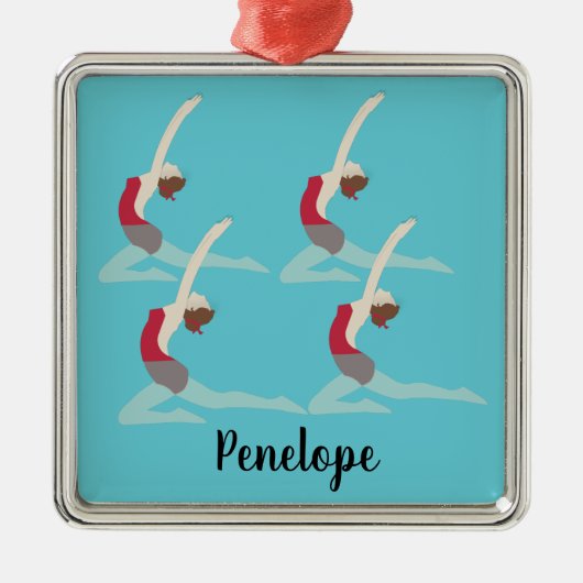Artistic Swimming Metalen Ornament (Voorkant)