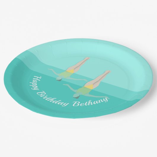 Artistic Swimming Papieren Bordje (Gekanteld)