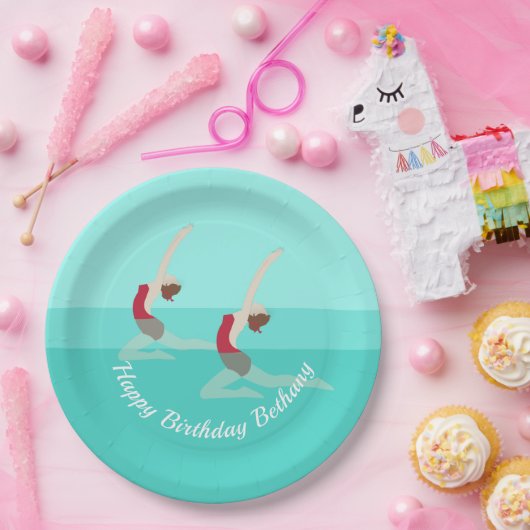 Artistic Swimming Papieren Bordje (Feest)