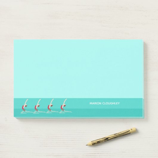 Artistic Swimming Post-it® Notes (Op bureau)