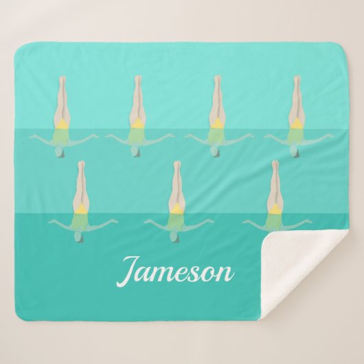 Artistic Swimming Sherpa Deken (Voorkant (horizontaal))