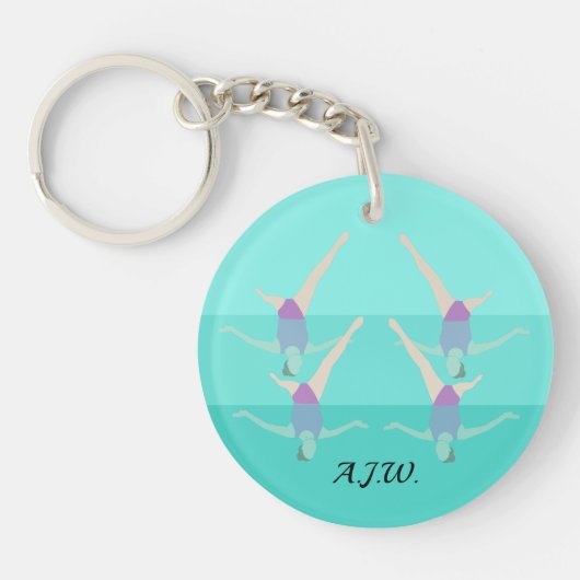 Artistic Swimming Sleutelhanger (Voorkant)