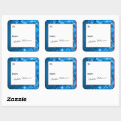 Artistic Swirling Snowflakes Christmas Gift Label (Vel)