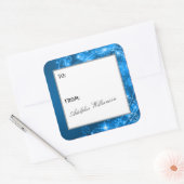 Artistic Swirling Snowflakes Christmas Gift Label (Envelop)