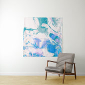 Artistic Texture. Bright Violet Border. Violet Art Wandkleed (In situ)