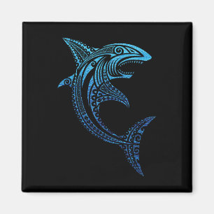Artistic Tribal Shark Polynesische Tattoo Hawaiian Magneet