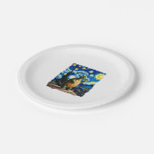 Artistic Turtle Shirt  Starry Night Turtle (1) Papieren Bordje (Gekanteld)