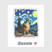 Artistic Turtle Shirt Starry Night Turtle (1) Sticker (Vel)