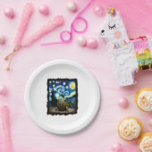 Artistic Turtle Shirt  Starry Night Turtle (2) Papieren Bordje (Feest)