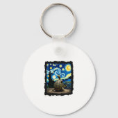 Artistic Turtle Shirt Starry Night Turtle (2) Sleutelhanger (Voorkant)