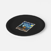 Artistic Turtle Shirt  Starry Night Turtle (3) Papieren Bordje (Gekanteld)