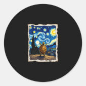 Artistic Turtle Shirt Starry Night Turtle (3) Ronde Sticker (Voorkant)