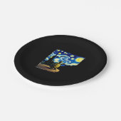 Artistic Turtle Shirt  Starry Night Turtle (4) Papieren Bordje (Gekanteld)