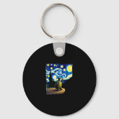 Artistic Turtle Shirt Starry Night Turtle (4) Sleutelhanger (Voorkant)