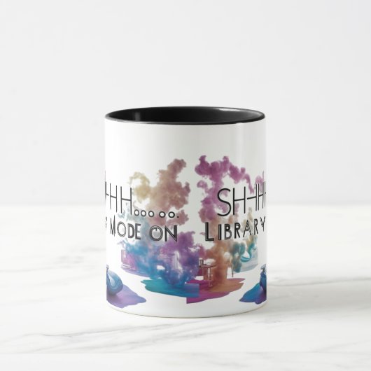 Artistic Two-Tone Book Lover Coffee Cup Mok (Midden)