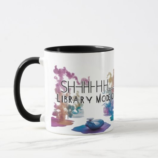 Artistic Two-Tone Book Lover Coffee Cup Mok (Links)
