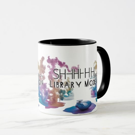 Artistic Two-Tone Book Lover Coffee Cup Mok (Voorkant rechts)