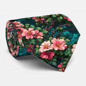 Artistic Valentine Gifts For Him Gardenias Flower Stropdas (Opgerold)