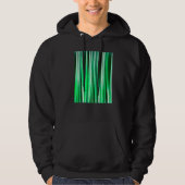 Artistic Vertical Stripes Aquamarine Green Hues Hoodie (Voorkant)