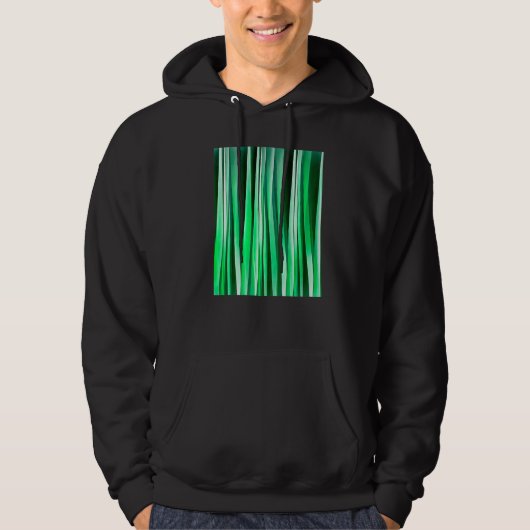 Artistic Vertical Stripes Aquamarine Green Hues Hoodie (Voorkant)