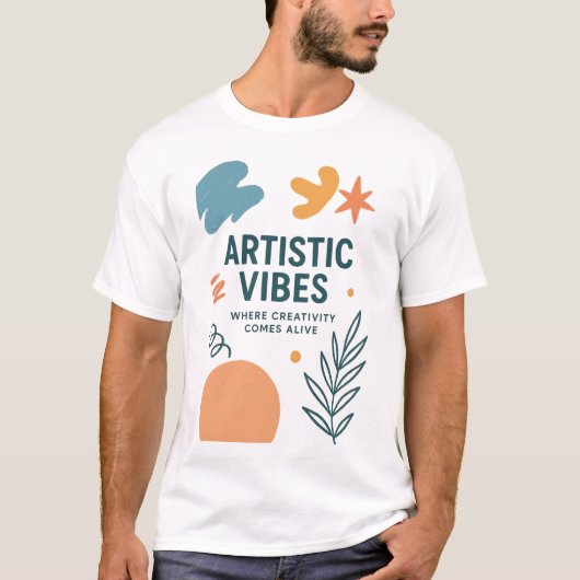 Artistic Vibes – Modern Artistic & Creative Design T-shirt (Voorkant)
