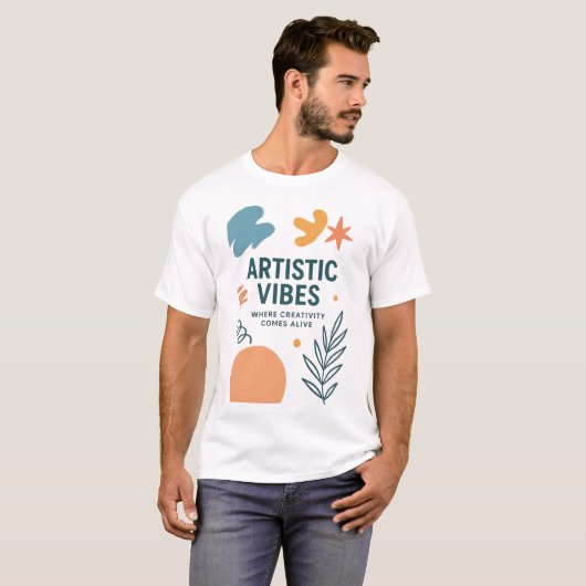Artistic Vibes – Modern Artistic & Creative Design T-shirt (Voorkant volledig)