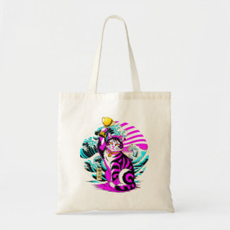 Artistic Victory Cat - Japanese Art Lover Gift Tote Bag