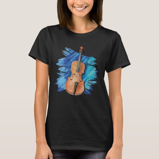 Artistic Viola Painting  Violist Music Instrument T-shirt (Voorkant)