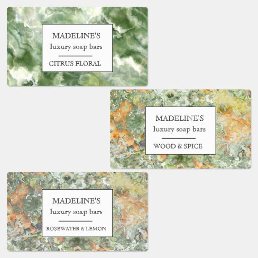 Artistic waterverf Zeepstaven Elegant Adhesive Labels (Groep)