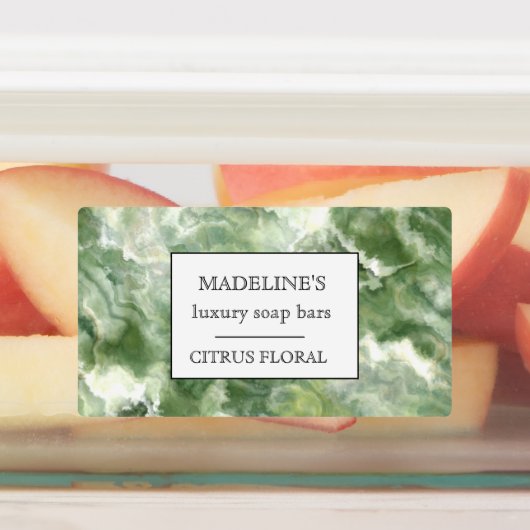 Artistic waterverf Zeepstaven Elegant Adhesive Labels (Aangebracht)