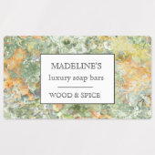 Artistic waterverf Zeepstaven Elegant Adhesive Labels (Design 2)