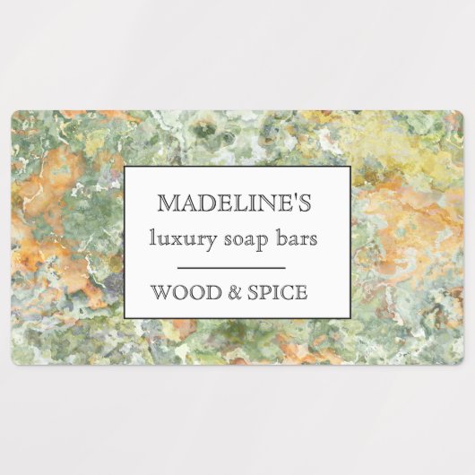 Artistic waterverf Zeepstaven Elegant Adhesive Labels (Design 2)