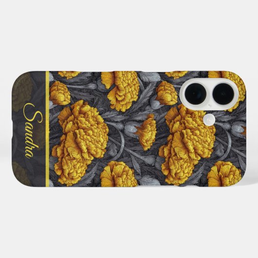 Artistic Wedding Favors Carnation Name Case-Mate iPhone Case (Achterkant (horizontaal))