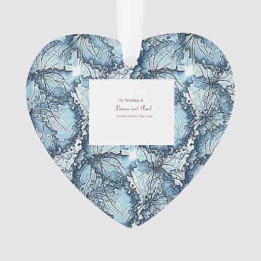 Artistic Wedding Heart Shape Ornament (voorkant)