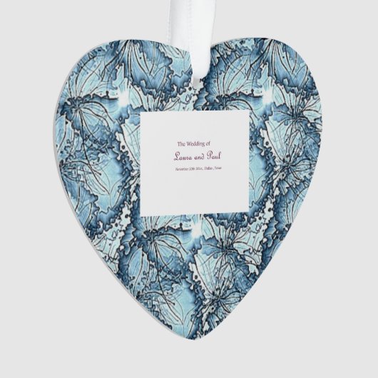 Artistic Wedding Heart Shape Ornament (voorkant)