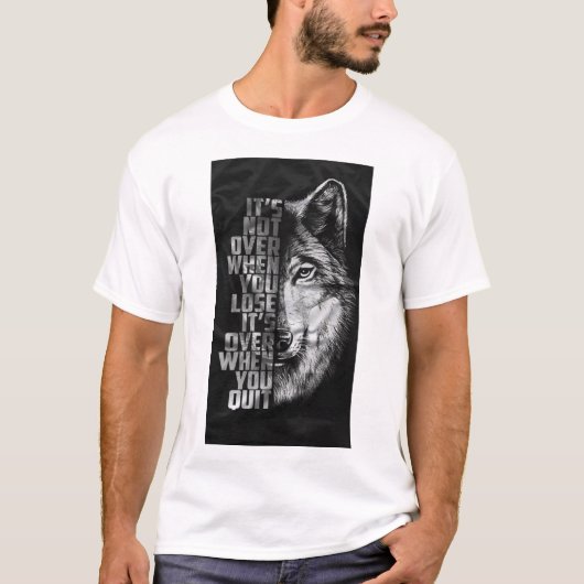 Artistic Wolf Portrait Graphic Men's T-Shirt (Voorkant)